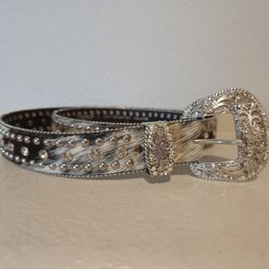 Womens Nacona Western Bling Mohair Belt